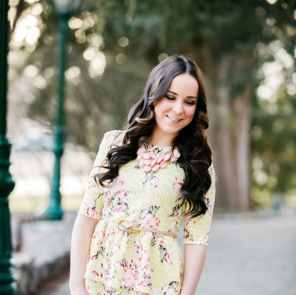 Lemon Rose Florence She Traveled Peplum Top - Picture 2 of 6